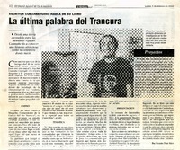 La última palabra de Trancura  [artículo]. Hernán Díaz Sáez.