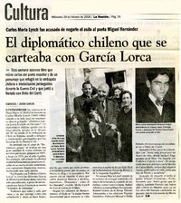 El diplomático chileno que se carteaba con García Lorca  [artículo]Javier García.