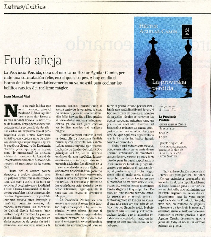 Fruta añeja  [artículo]Juan Manuel Vial.