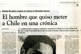 El hombre que quiso meter a Chile en una crónica  [artículo]Javier García.