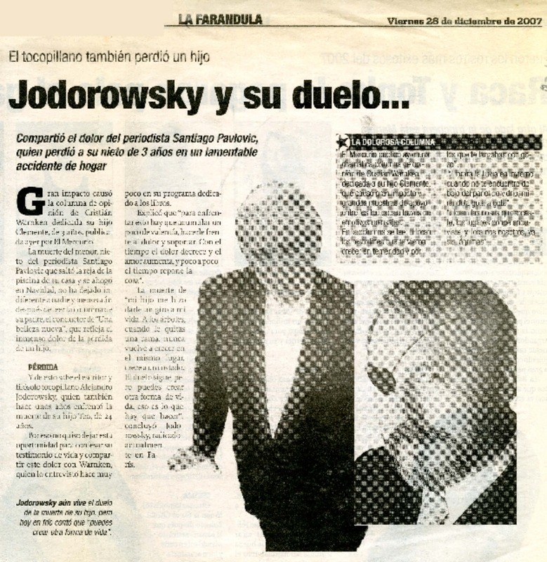 Jodorowsy y su duelo  [artículo].