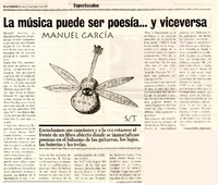 La mùsica puede ser poesìa y viceversa  [artículo] Juan Pablo Jimènez.