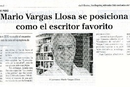 Mario Vargas Llosa se posiciona como el escritor favorito  [artículo]