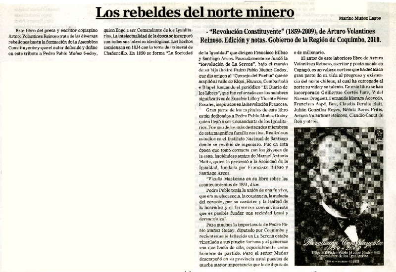 Los rebeldes del norte minero  [artículo] Marino Muñoz Lagos.