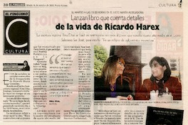 Lanzan libro que cuenta detalles de la vida de Ricardo Harex  [artículo] Carola Chavez B.