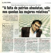 "A falta de patrias absolutas, sólo nos quedan las mujeres relativas" (entrevista)  [artículo]Alfonso Cortínez T.