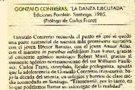 Gonzalo Contreras, "La danza ejecutada"  [artículo] Filebo.
