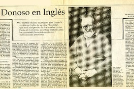 José Donoso en inglés  [artículo] Mónica Pérez.