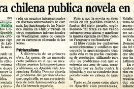 Escritora chilena publica novela en EE.UU  [artículo].
