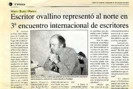 Escritor ovallino representó al norte en 3r encuentro internacional de escritores  [artículo]