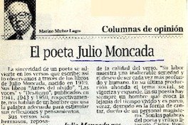 El poeta Julio Moncada  [artículo] Marino Muñoz Lagos