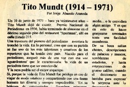 Tito Mundt (1914-1971)  [artículo] Jorge Abasolo Araneda