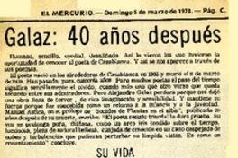 Galaz, 40 años después  [artículo] Modesto Parera.