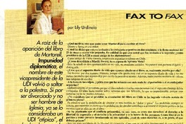 Fax to fax  [artículo] Lily Urdinola.