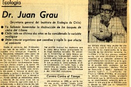 Dr. Juan Grau.  [artículo]