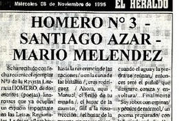 Homero N° 3, Santiago Azar - Mario Meléndez.  [artículo]