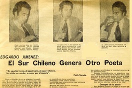 El sur chileno genera otro poeta  [artículo] Pacián Martínez Elissetche.
