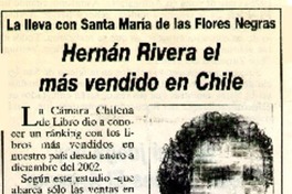 Hernán Rivera el más vendido en Chile.  [artículo]