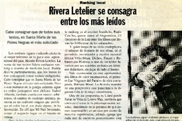 Rivera Letelier se consagra entre los más leídos.  [artículo]