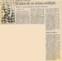 El adiós de un artista múltiple  [artículo] Maureen Lennon Zaninovic.