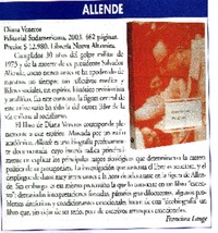 Allende  [artículo] Francisca Lange.