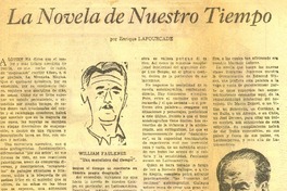 La novela de nuestro tiempo  [artículo] Enrique Lafourcade.