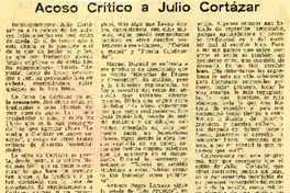 Acoso crítico a Julio Cortázar  [artículo] Edmundo Concha.