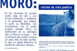 Moro, retrato de vida poética (entrevistas) [artículo] Carlos Morales Osorio