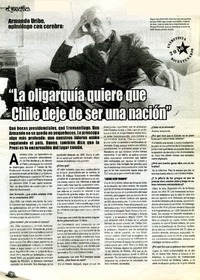 "La oligarqu{ia quiere que Chile deje de ser una nación" (entrevista)  [artículo] Romina de la Sotta <y> Christian Stüdemann.