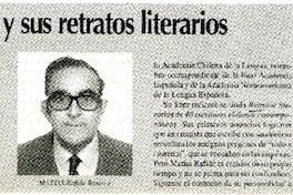 Matías Rafide y sus retratos literarios  [artículo]Luis Merino Reyes.