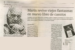 Marín revive viejos fantasmas en nuevo libro de cuentos  [artículo] Andrés Gómez Bravo.