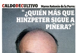 "¿Quién más que Hinzpeter sigue a Piñera? (entrevista)  [artículo] Catalina May.