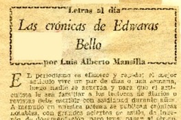 Las crónicas de Edwards Bello  [artículo] Luis Alberto Mansilla.