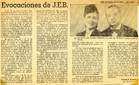Evocaciones de J. E. B.  [artículo] Antonio R. Romera.