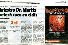 Siniestro Dr. Mortis meterà cuco en cidìs  [artículo] Karen Punaro Majluf.