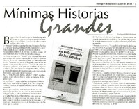 Mínimas historias grandes  [artículo] Juan Pablo Jiménez.