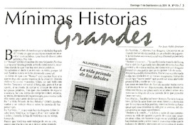 Mínimas historias grandes  [artículo] Juan Pablo Jiménez.