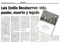 Luis Emilio Recabarren : vida, pasión, muerte y legado  [artículo] Claudio Rodríguez Morales.