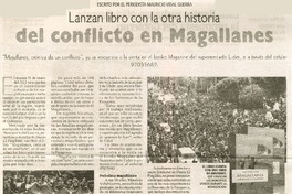 Lanzan libro con la otra historia del conflicto en Magallanes  [artículo]