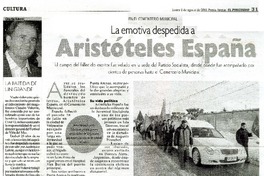 La emotiva despedida a Aristòteles España  [artículo]