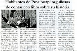 Habitantes de Puyuhuapi orgullosos de contar con libro sobre su historia  [artículo]
