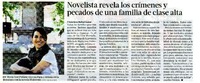 Novelista revela los crìmenes y pecados de una familia de clase alta  [artículo] Francisca Babul Guixè.