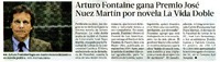 Arturo Fontaine gana premio Josè Nuez Martìn por novela La Vida Doble  [artículo]