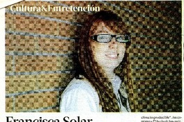 Francisca Solar vuelve a la novela con un libro digital  [artículo] Javier Garcìa.