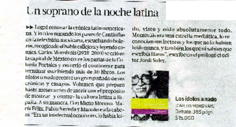 Un soprano de la noche latina  [artículo].