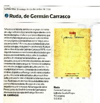 Ruda, de Germàn Carrasco  [artículo] R. Careaga.