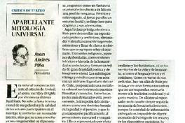 Apabullante mitologìa universal  [artículo] Juan Andrès Piña.
