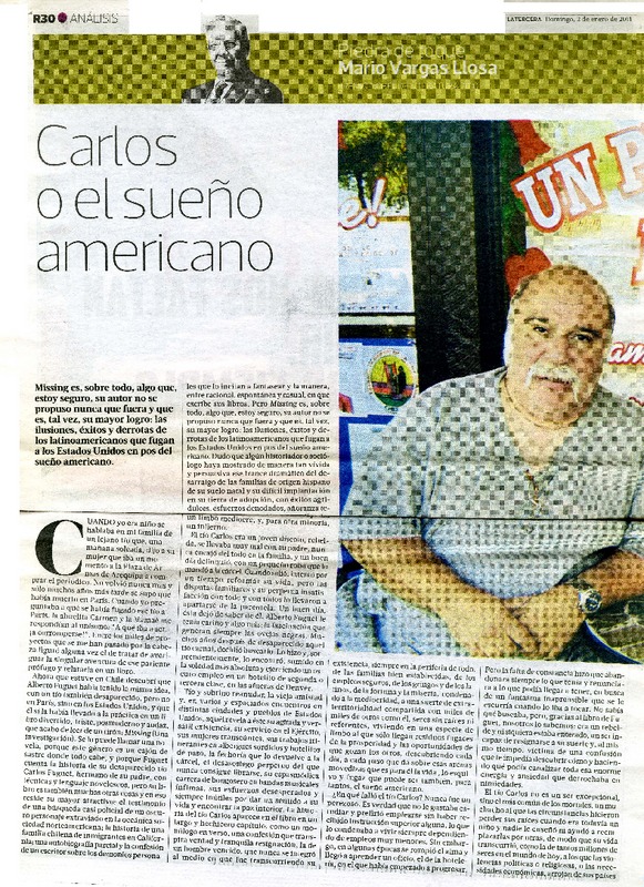 Carlos o el sueño americano  [artículo] Mario Vargas Llosa.