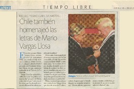 Chile tambièn homenajeò las letras de Mario Vargas Llosa  [artículo]