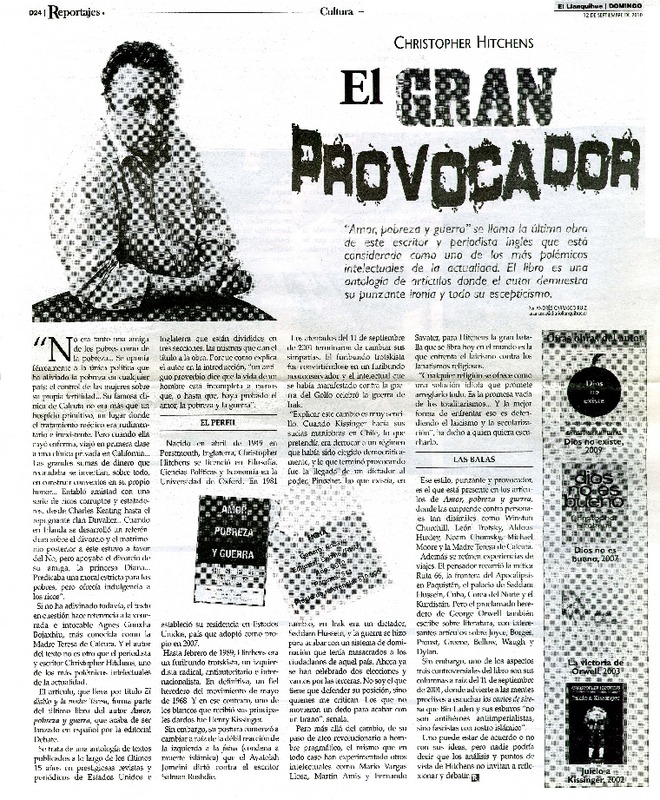 El gran provocador  [artículo] Andrès Carrasco Ruiz.